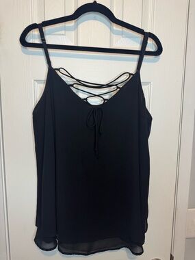 Torrid Black Tie-Front Cami